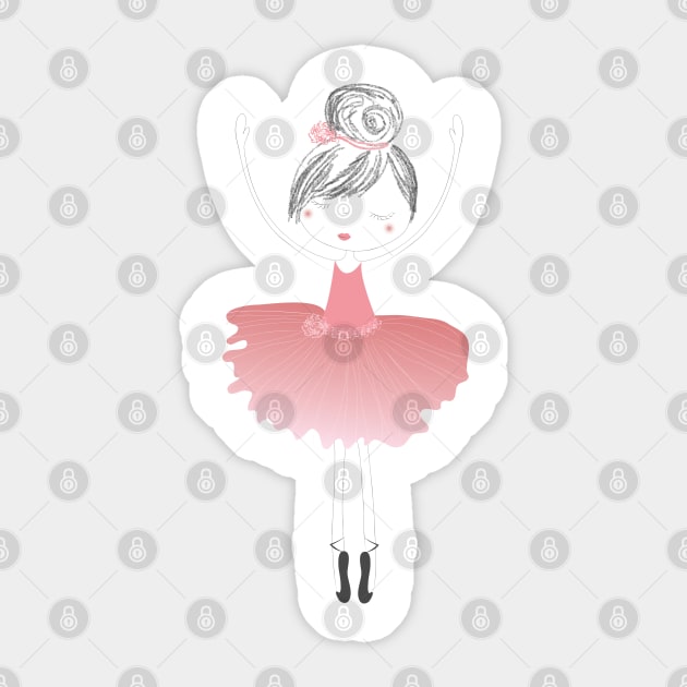 Little dancing ballerina sketch Sticker by Arch4Design